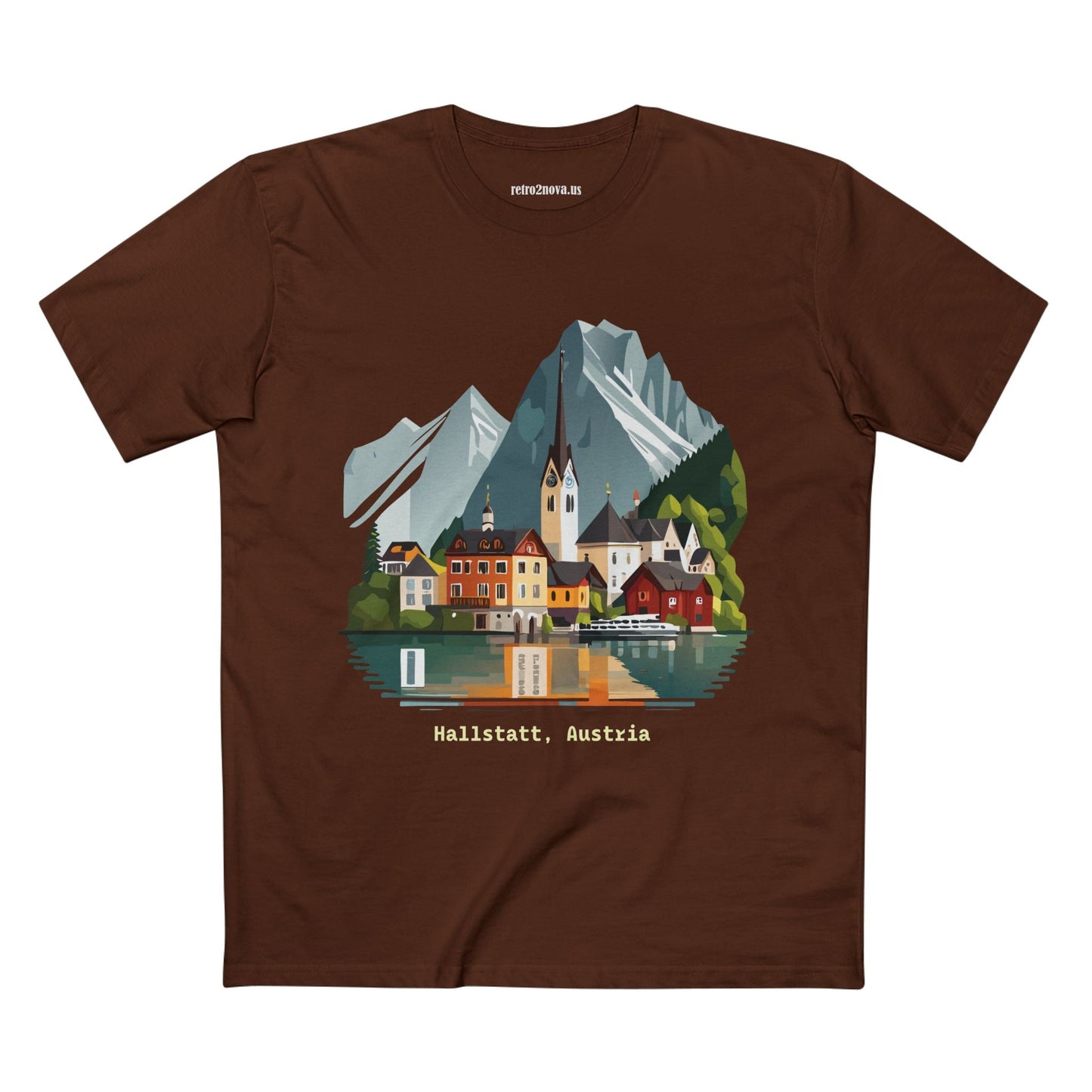Austria Travel Shirt Unisex Premium Cotton Tee With Original Art Design Retro2Nova Collection