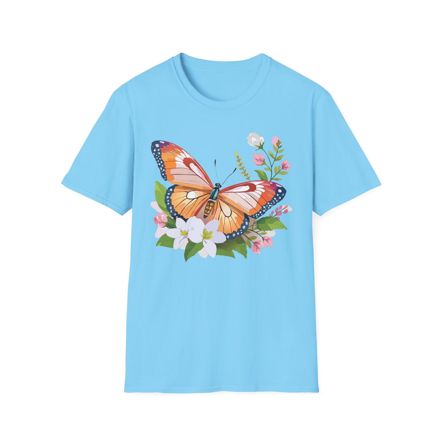 Butterfly Shirt Unisex T Shirt Gildan 64000 Softstyle 100 Percent Ring Spun Cotton