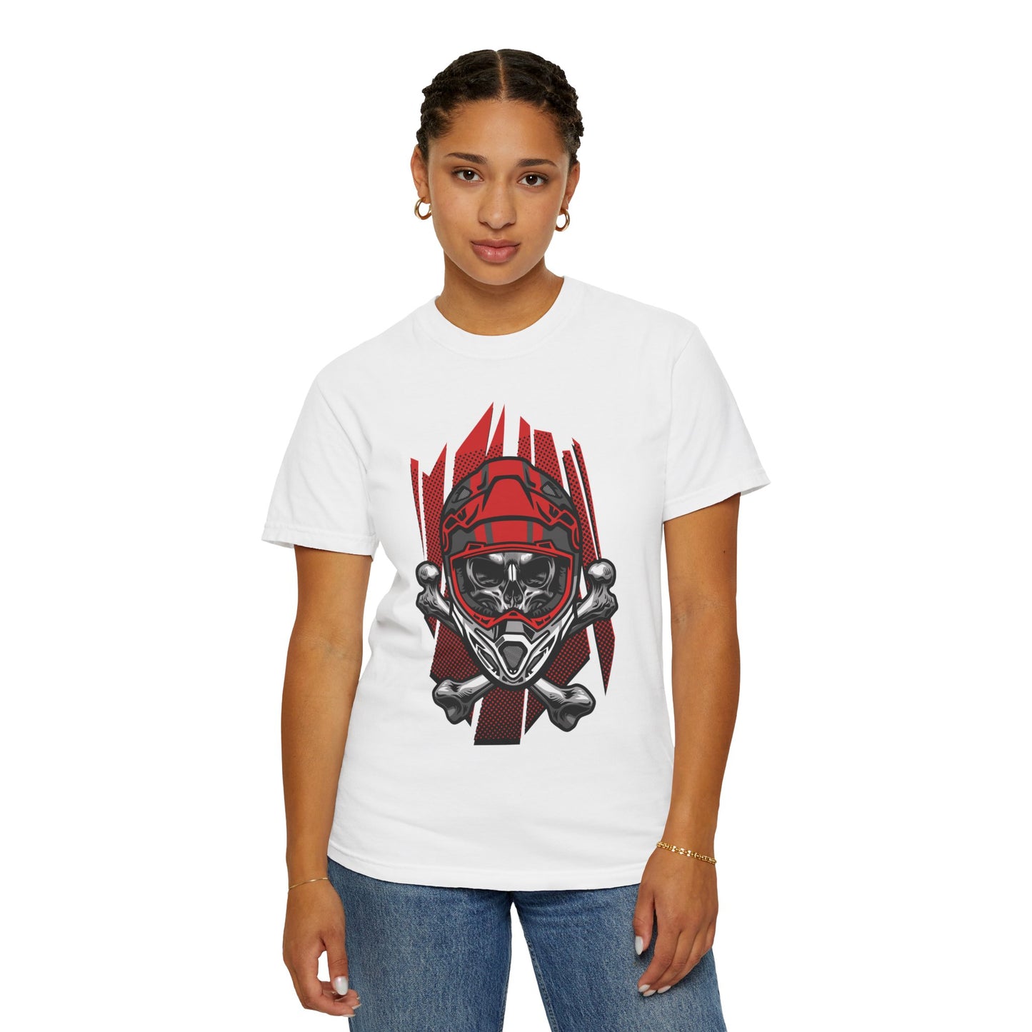 Unisex Cotton Tee Shirt with Skull