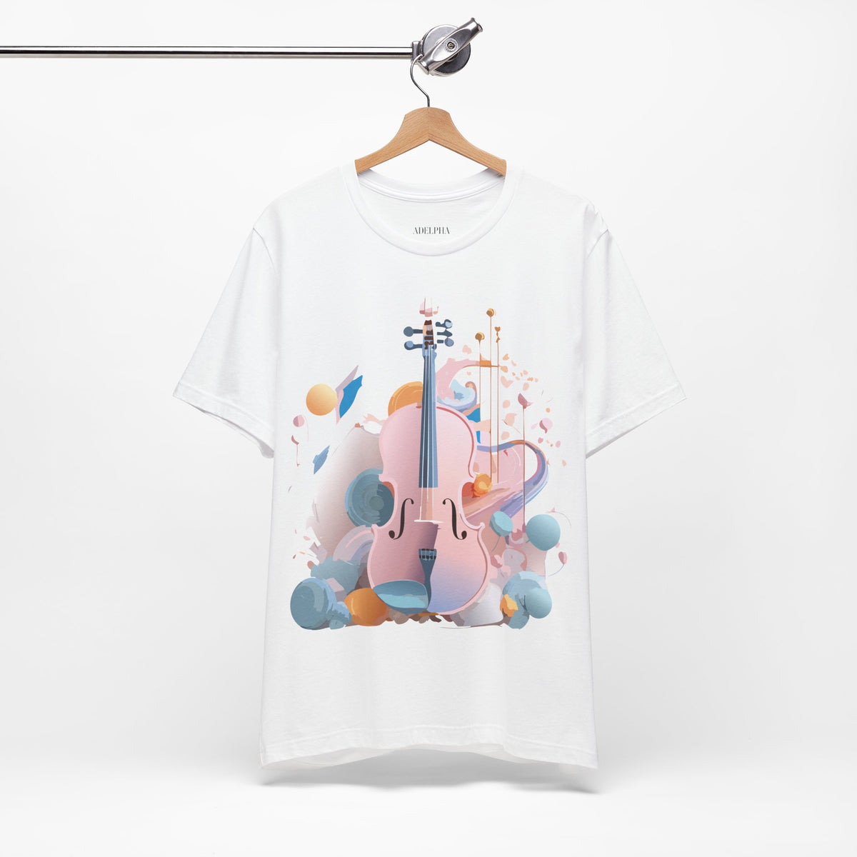 Music Graphic Unisex Cotton Bella+Canvas Tee with Art Design m127