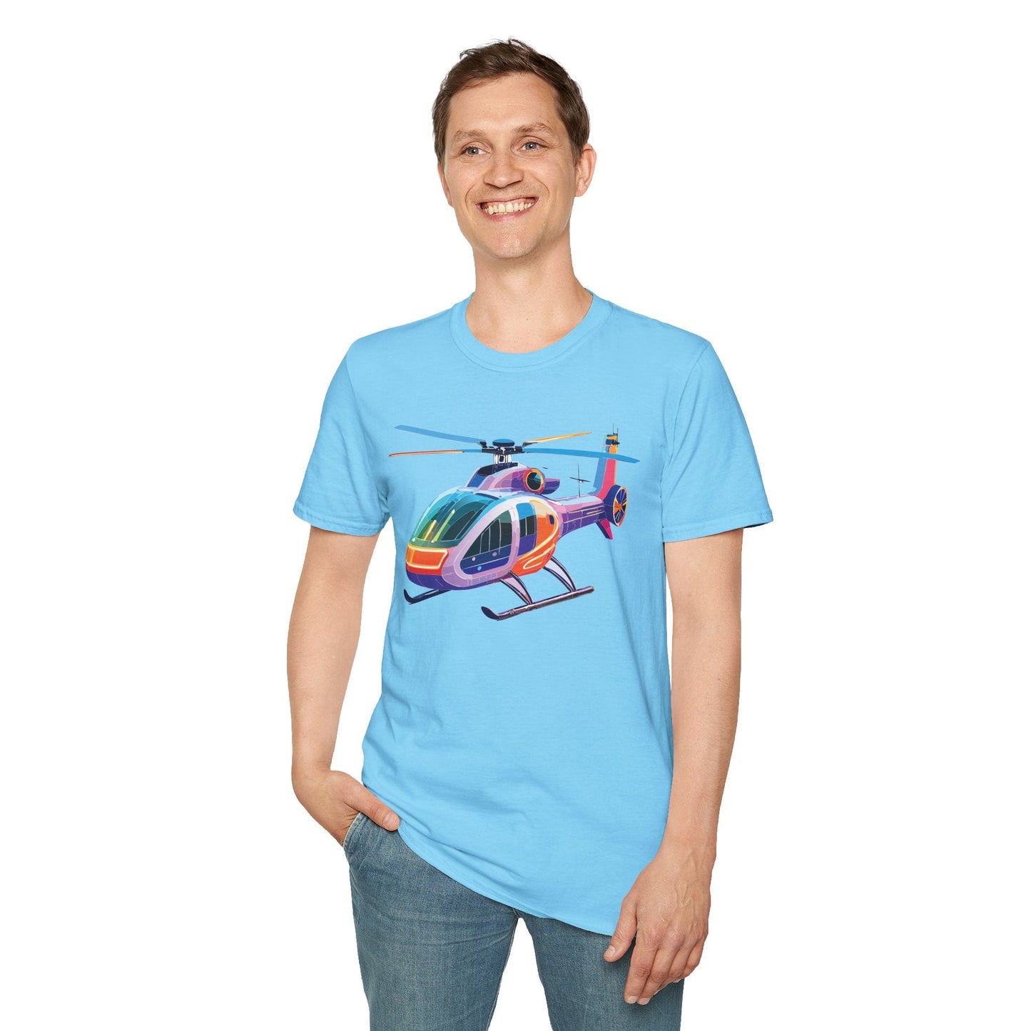 Chopper Helicopter Shirt Unisex T Shirt Softstyle 64000 100 Percent Ring Spun Cotton