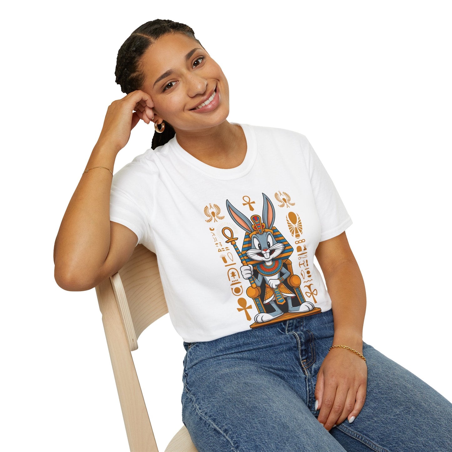 Bugs Bunny T Shirt Unisex Softstyle 64000 Cartoon Animation Tee Ring Spun Cotton