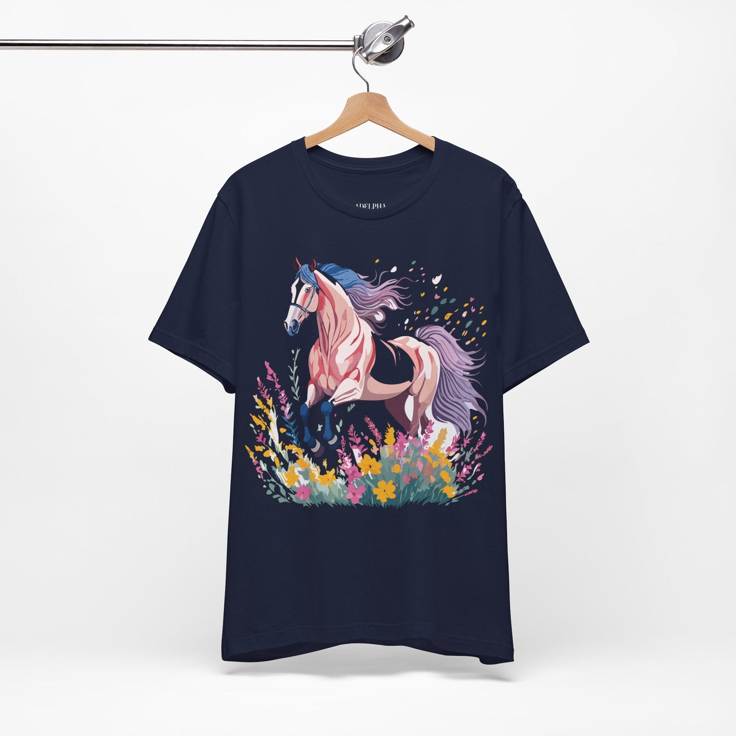 Horse Graphic Tee Unisex Short Sleeve Jersey Shirt Adelpha Vintage Inspired Art Collection