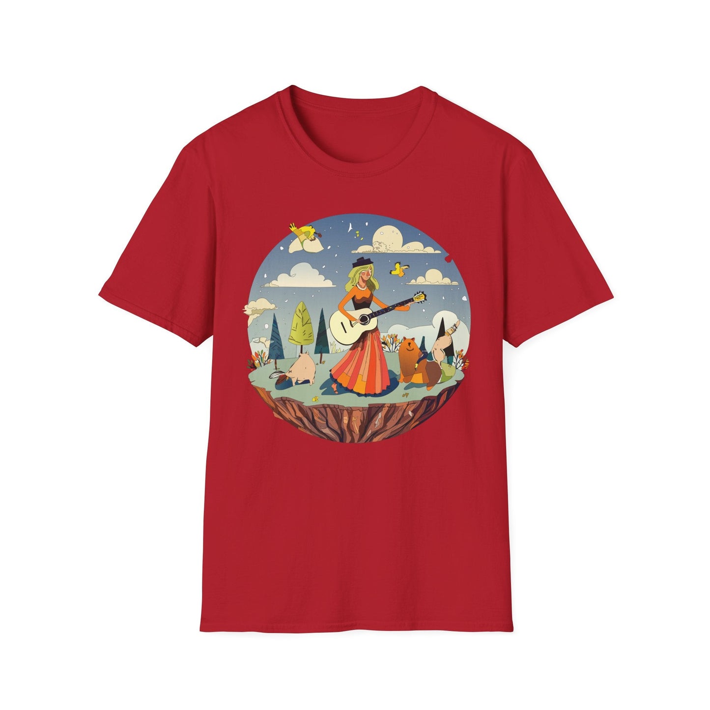 Womens Graphic T Shirt Art Design Tee Unisex SoftStyle Gildan 64000 100 Percent Cotton