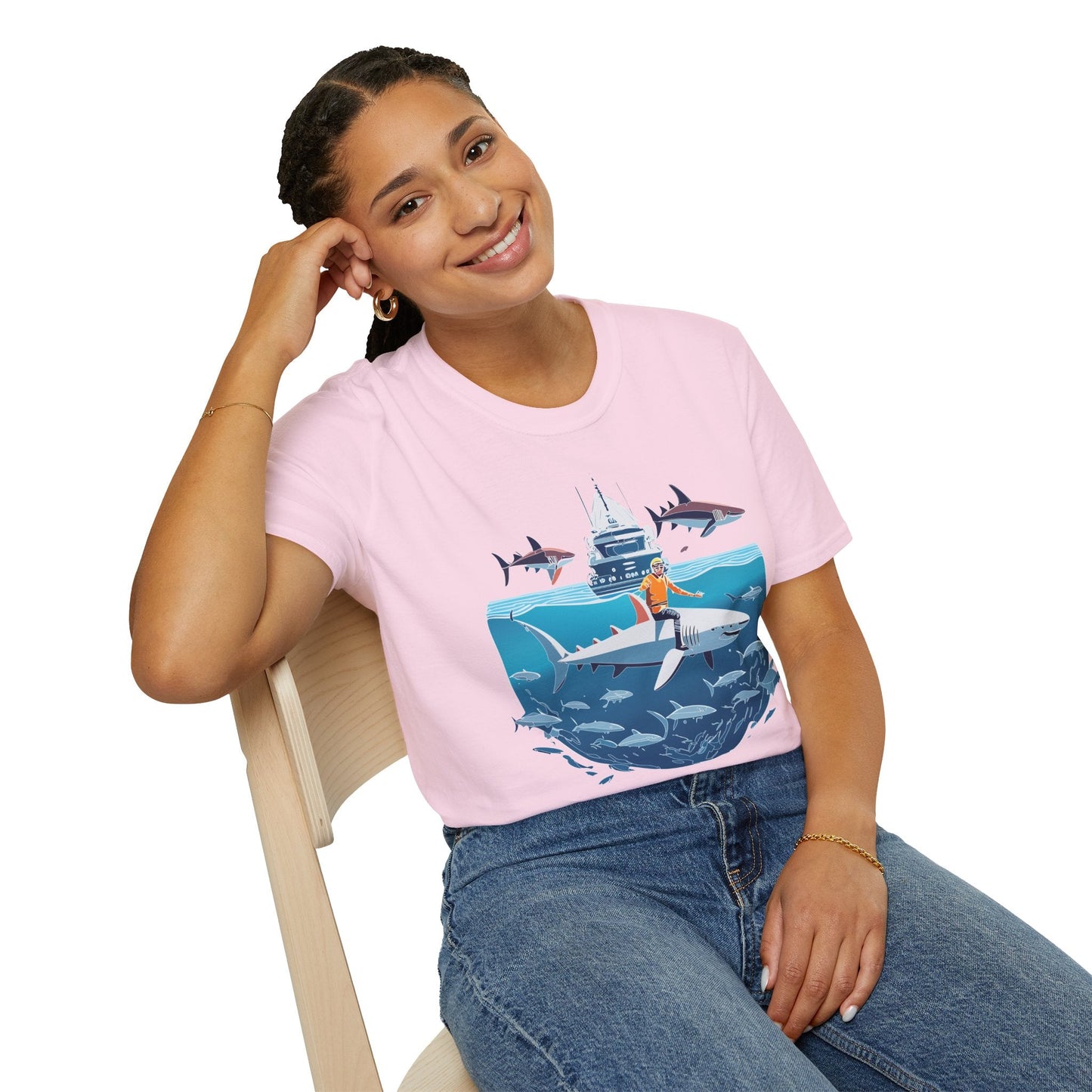 Ocean Graphic Unisex Softstyle Cotton Tee 3