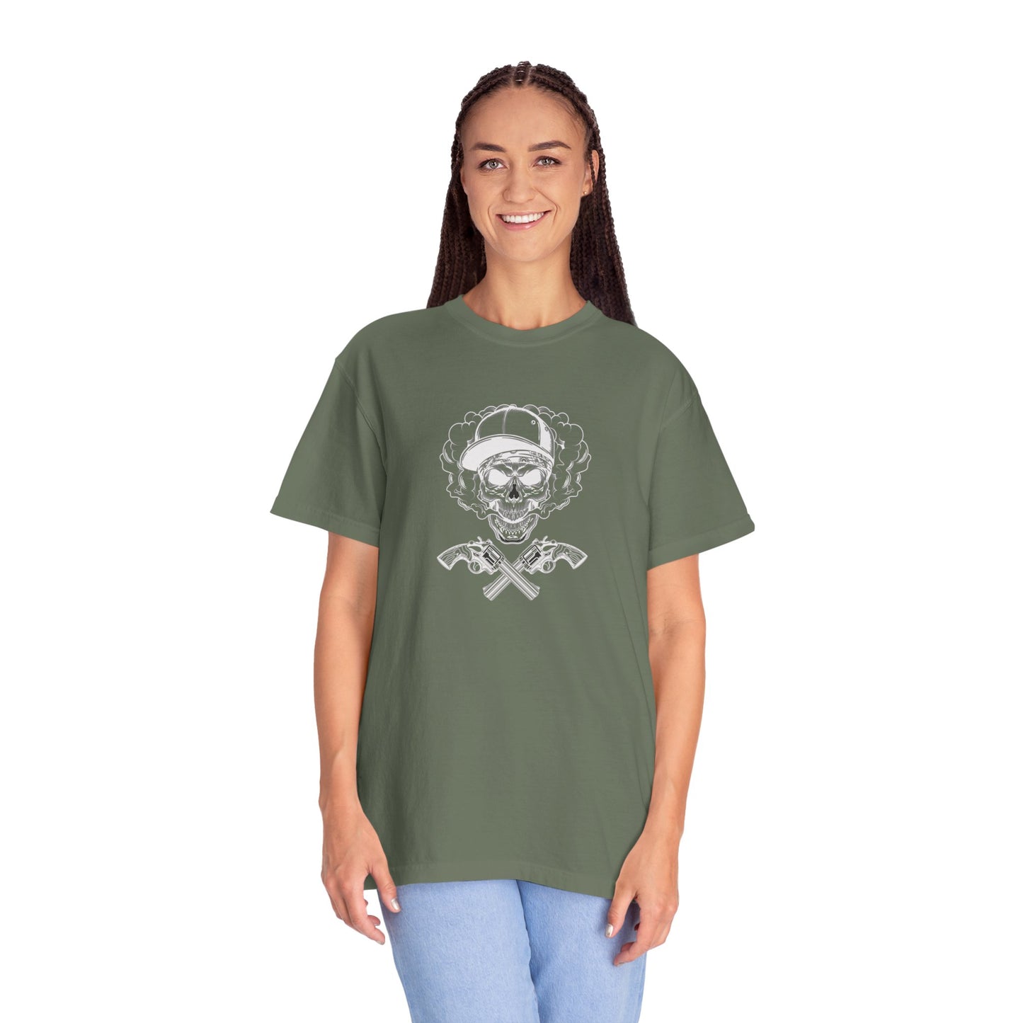 Unisex Cotton Tee Shirt with Skull