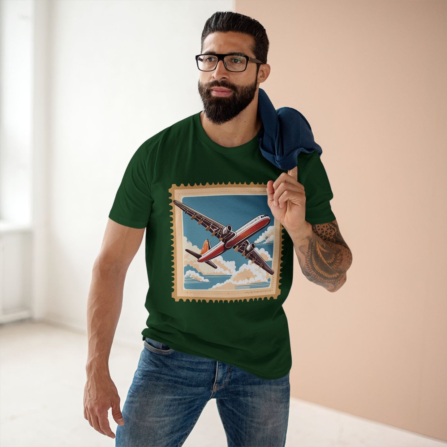 Postage Stamp Shirt Unisex Premium Cotton Tee With Original Art Design From Retro2Nova PS38