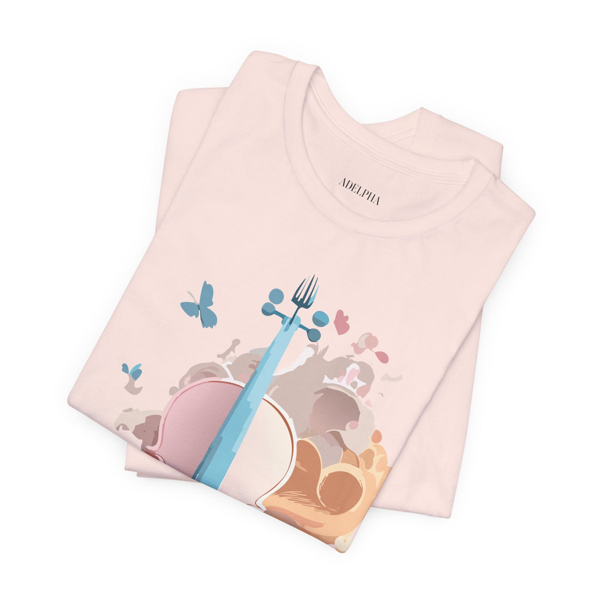 Music Graphic Unisex Cotton Bella+Canvas Tee with Art Design m145