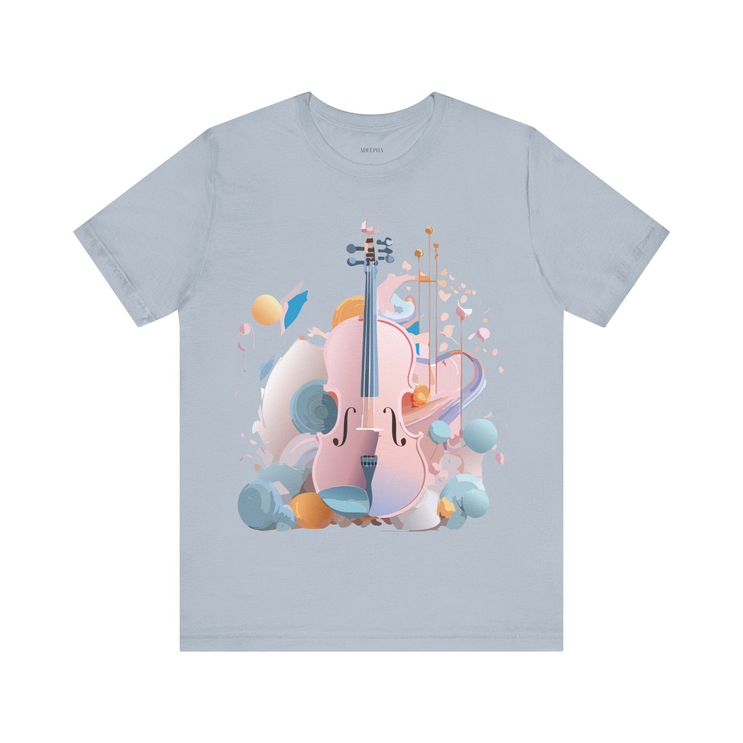 Music Graphic Unisex 100 Cotton Vintage Art with Musical Elements Tee 16