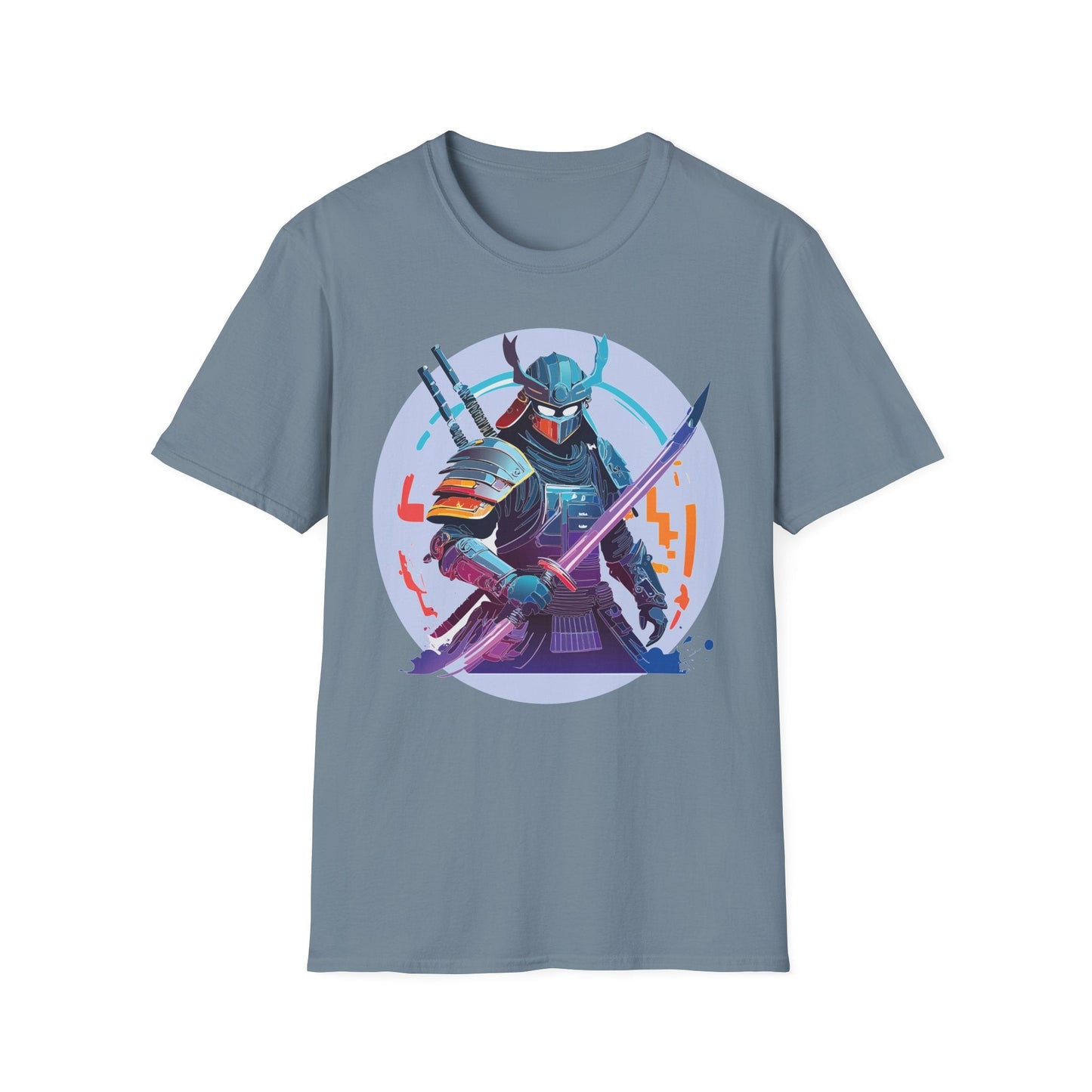 Samurai Shirt Unisex Softstyle Tee 100 Percent Ring Spun Cotton Light 4.5 Oz Graphic Gildan 64000