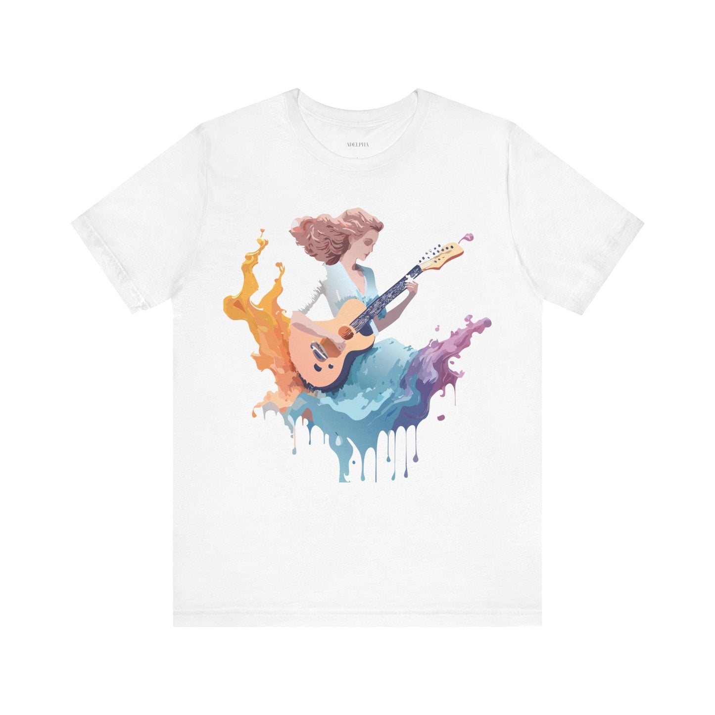 Music Graphic Unisex 100 Cotton Vintage Art with Musical Elements Tee 38