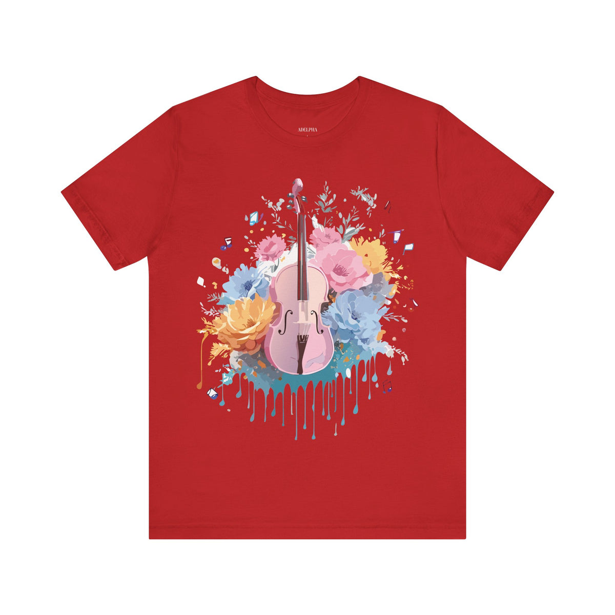 Music Graphic Unisex Cotton Bella+Canvas Tee with Art Design n180
