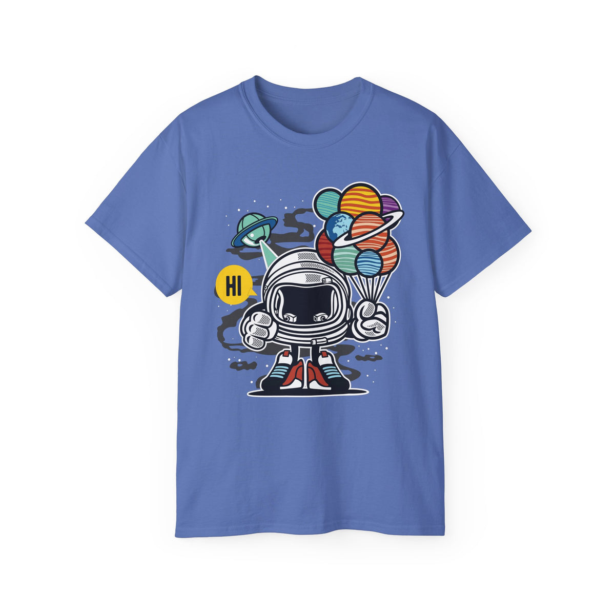 Astronaut Cartoon Graphic Tee Unisex 100 Cotton Gildan T-Shirt 7