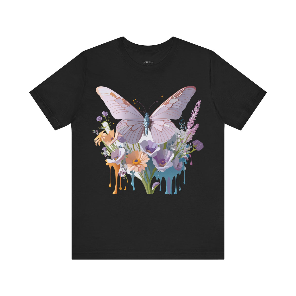 Butterfly Graphic Unisex Cotton Bella+Canvas Tee with Art Design n50
