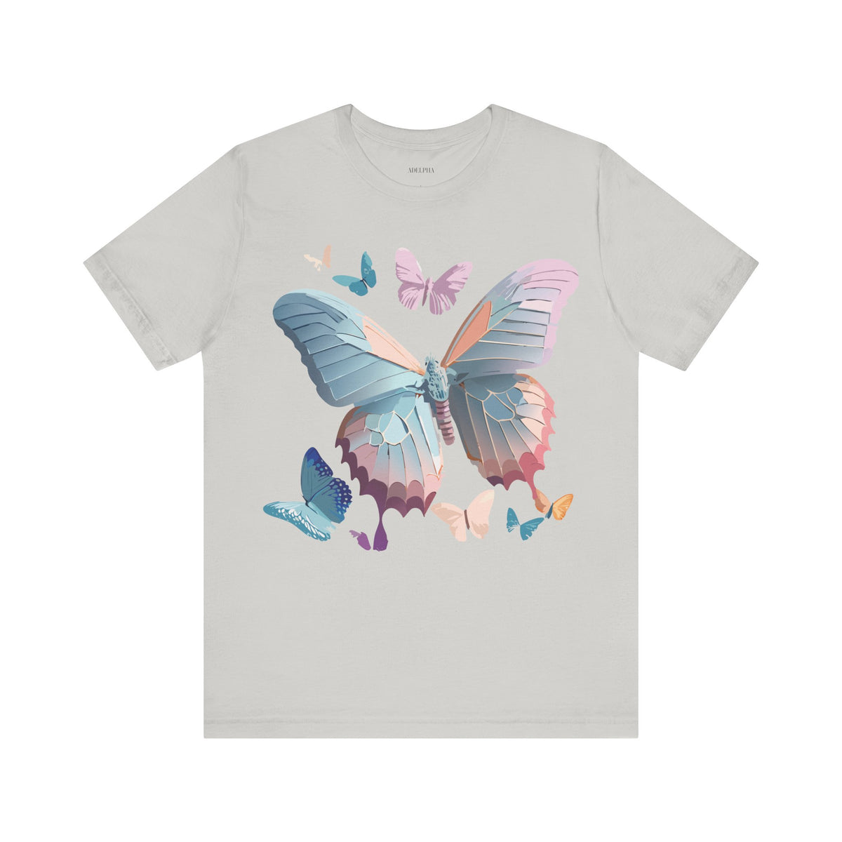 Butterfly Graphic Unisex Cotton Bella+Canvas Tee with Art Design n100
