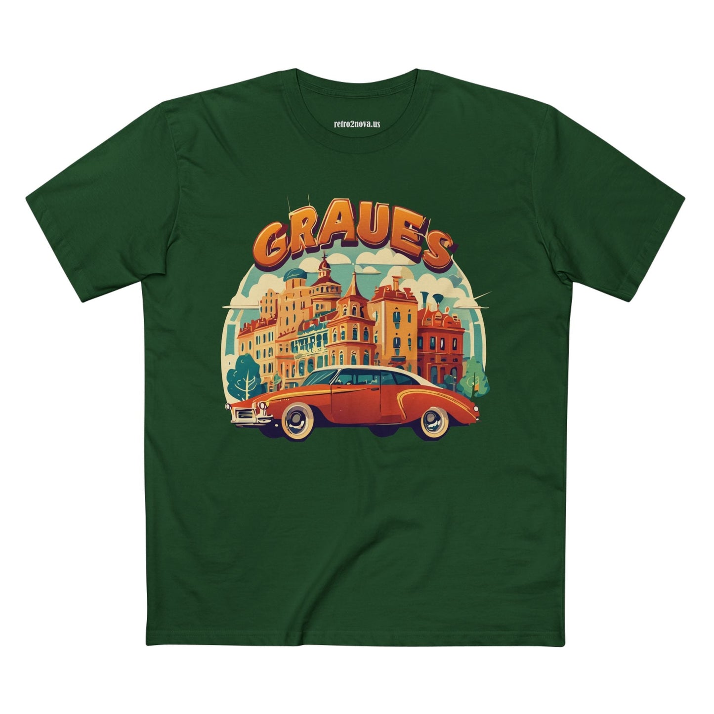 Retro Car Shirts Unisex Premium Cotton Art Tee By Retro2Nova Original Art Design Collection