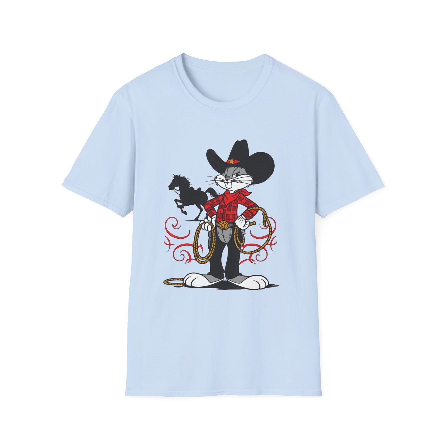 Cartoon Bunny Graphic Unisex Cotton Animal Animation Artwork Design Tee 1