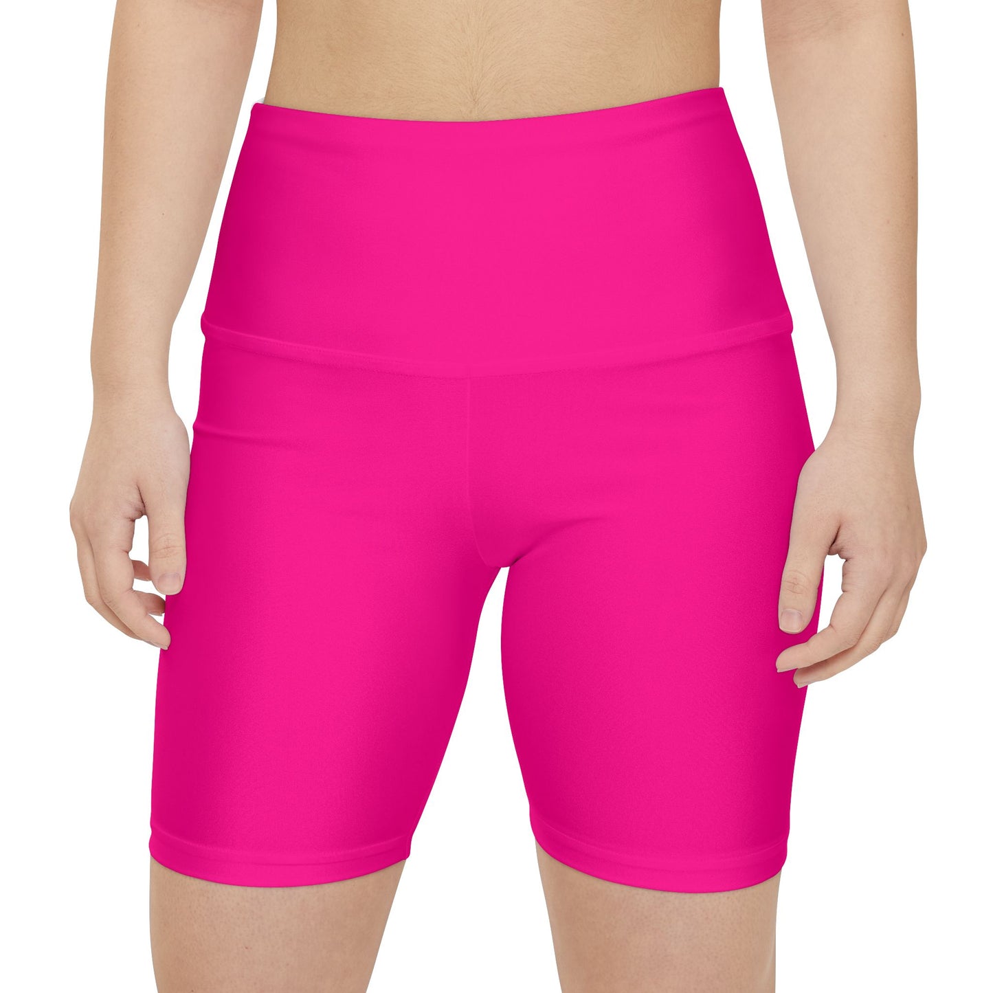 Barbie Pink Women's Workout Shorts — Solid High-Waist Biker Shorts for Exercise & Everyday Wear