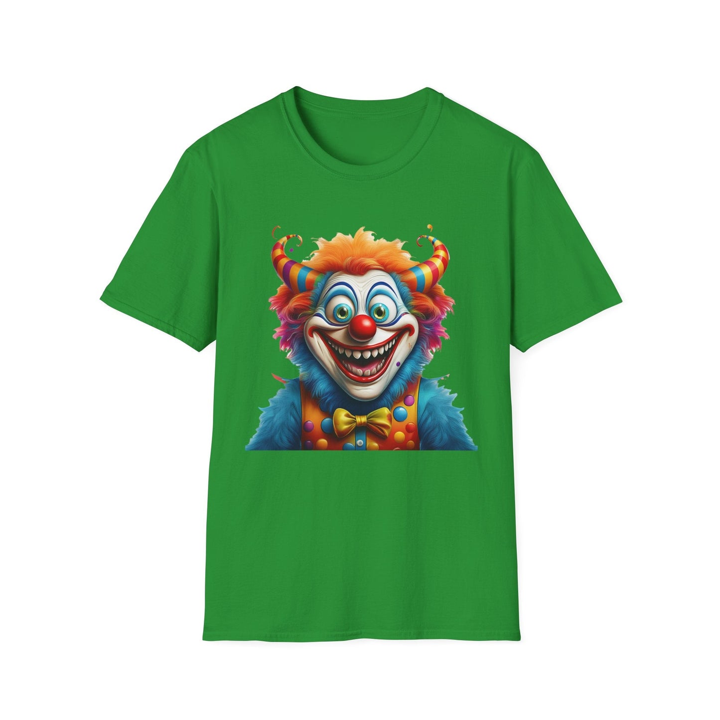 Unisex Clown Shirt Circus Tee Funny Man Shirt Scary Man Shirt Gildan Softstyle 64000