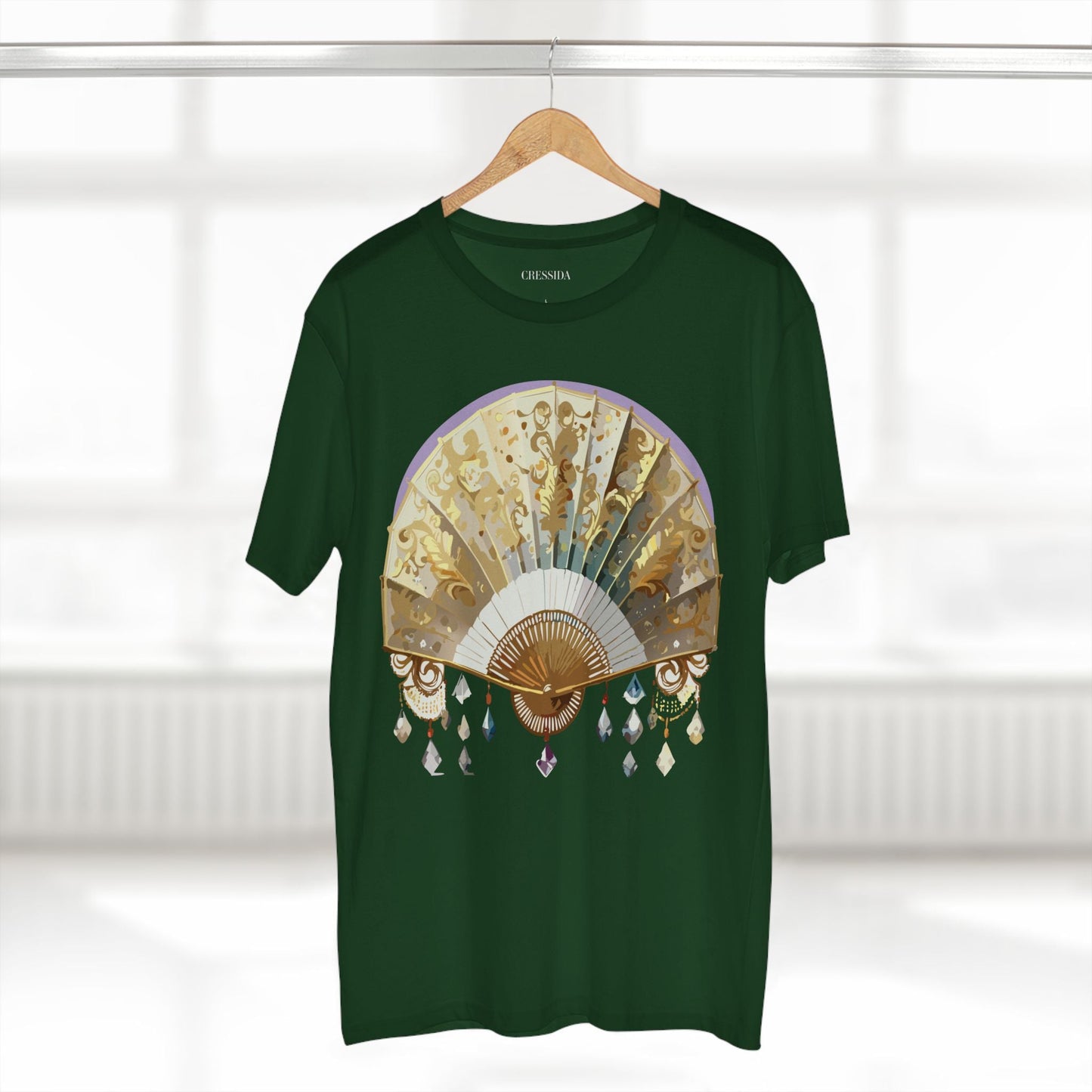 Antique Fan Graphic Design T-Shirt Unisex 100 Cotton Floral Carnival Artwork Tee 28