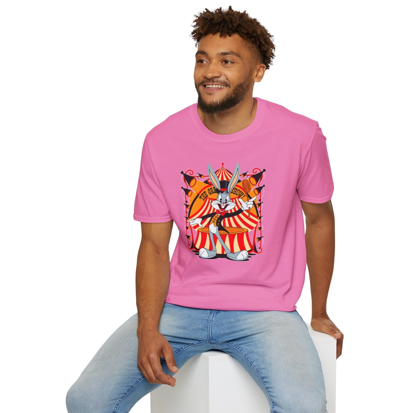 Bugs Bunny Unisex Shirt Gildan Softstyle Tee Cartoon Graphic Design 100 Percent Cotton