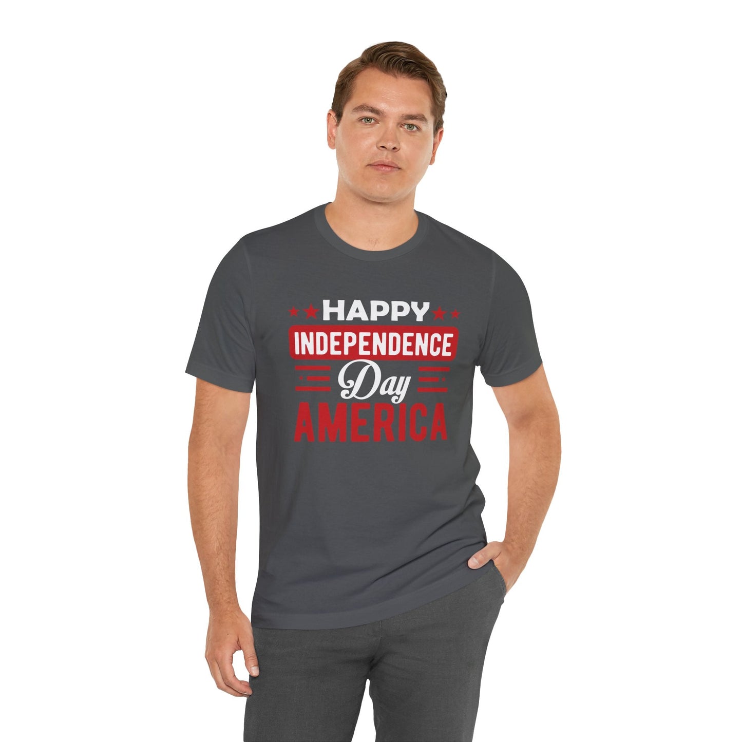Happy Independence Day America Graphic Unisex Cotton T-Shirt 015