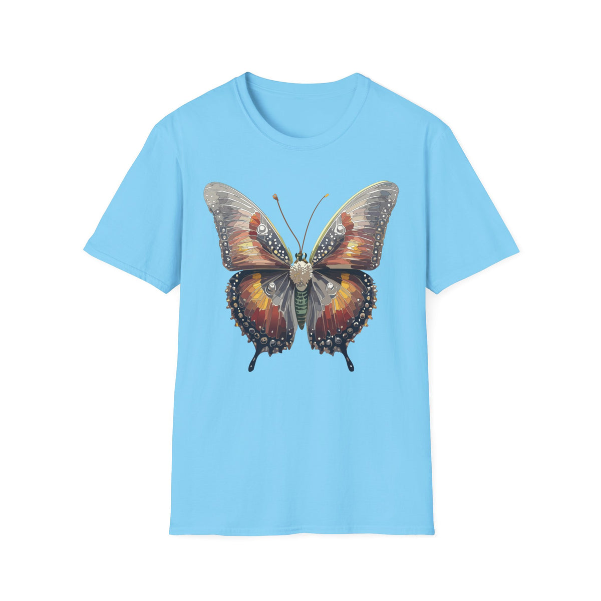 Butterfly Graphic T-Shirt — Vintage Orange Monarch Graphic Tee Unisex 100 Cotton Gildan T-Shirt