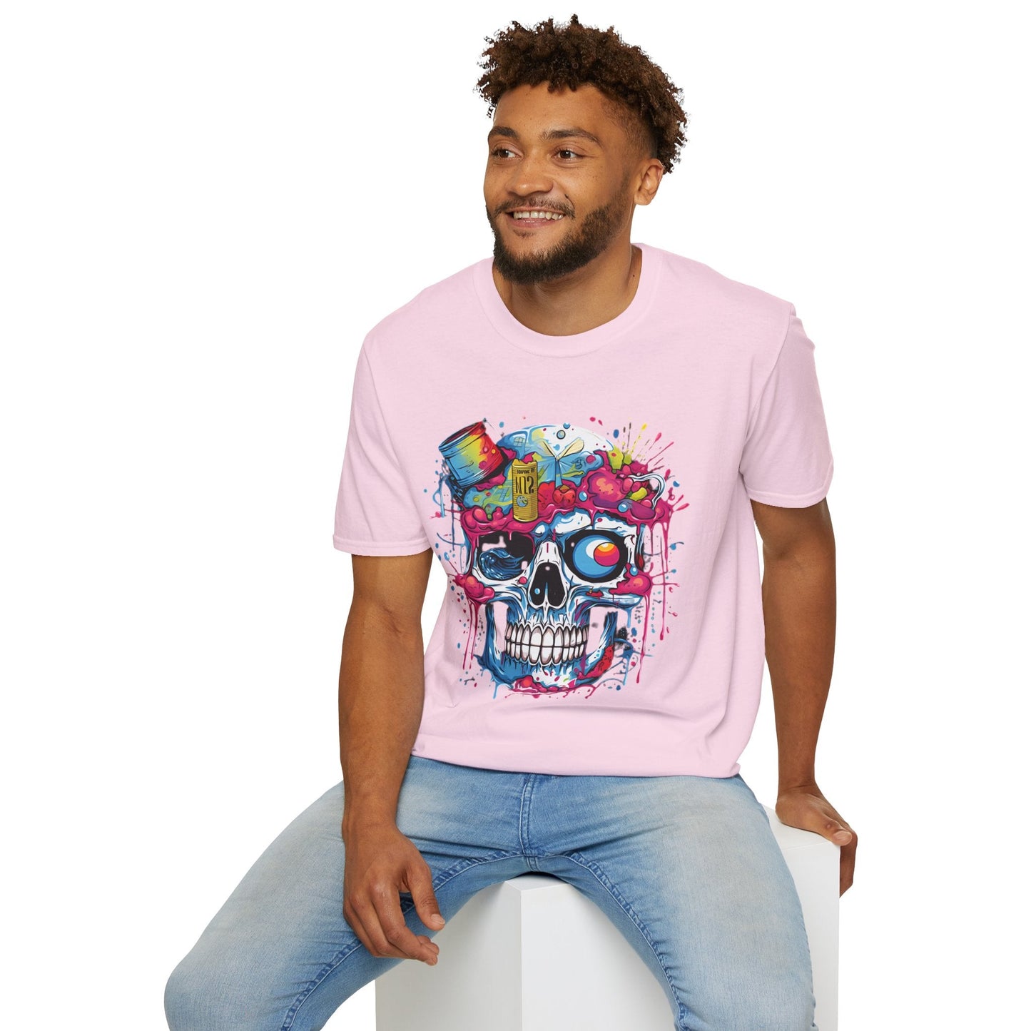 Skull Graphic Unisex Cotton T-shirt with Skeleton Artwork Design 26
