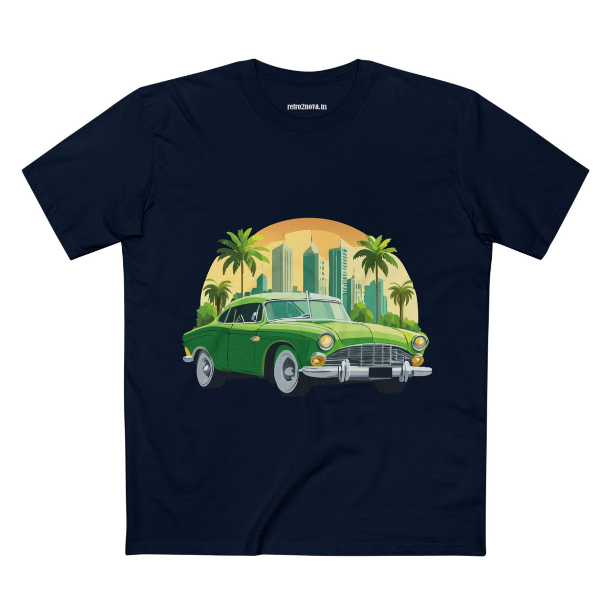 Retro Car Vintage Graphic Tee Staple Unisex 100 Cotton Tee Shirt - RC-7
