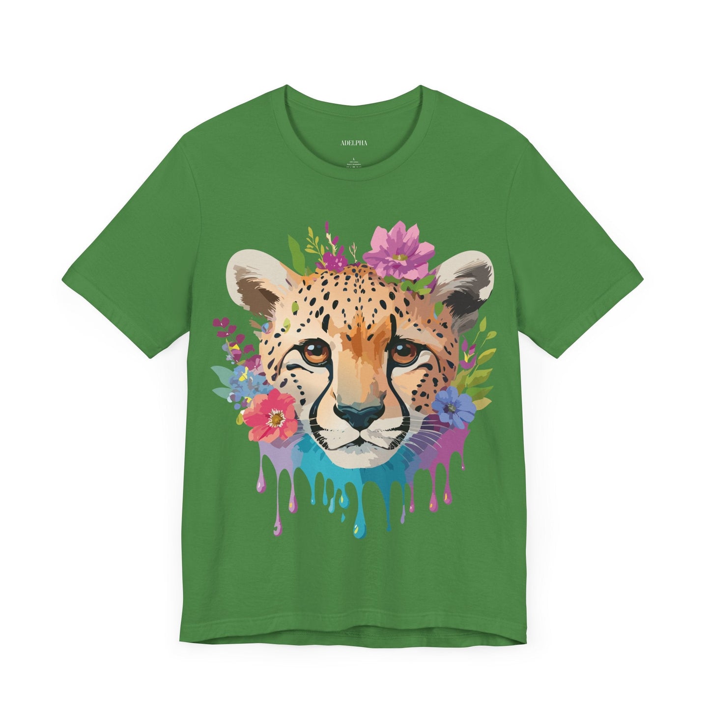 Adelpha Graphic Tee Cheetah Art Design Unisex Short Sleeve Shirt
