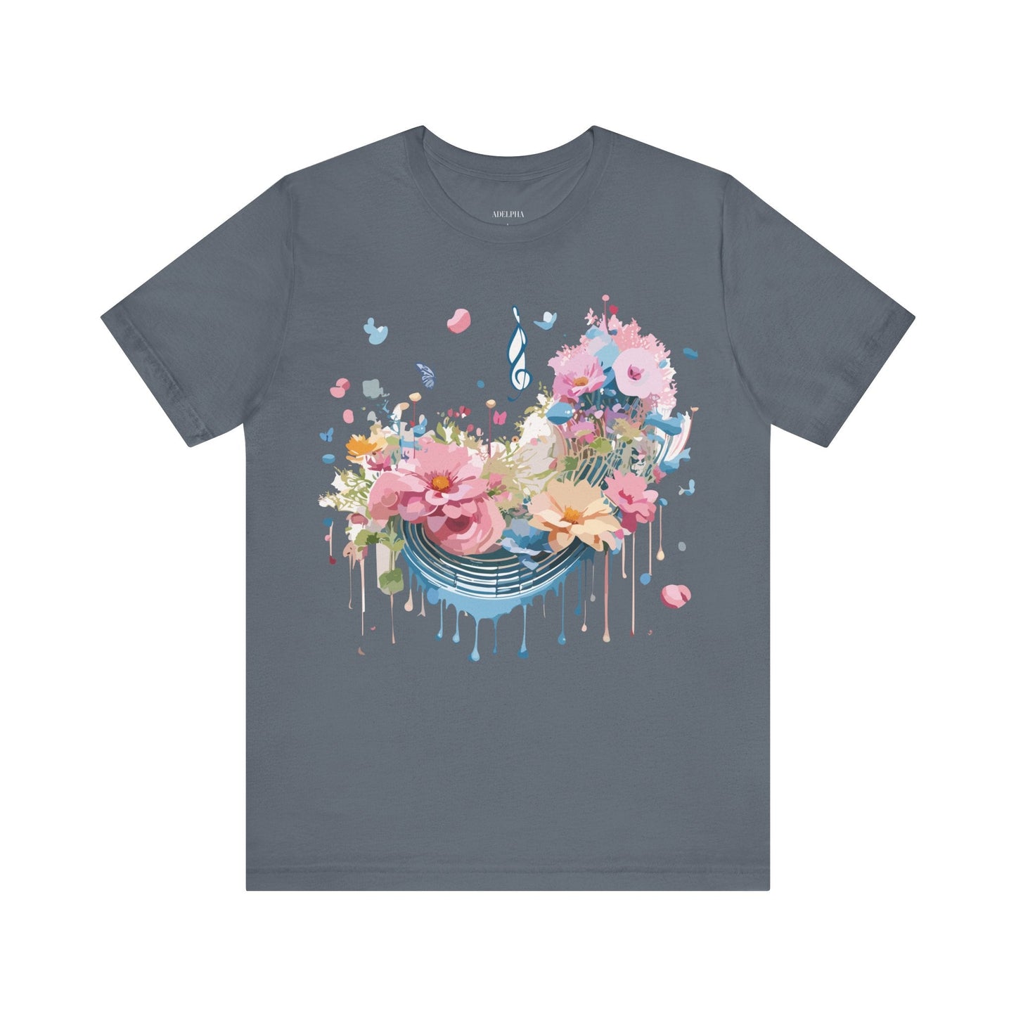 Music Graphic T Shirt Unisex Short Sleeve Jersey Tee Adelpha Vintage Inspired Art