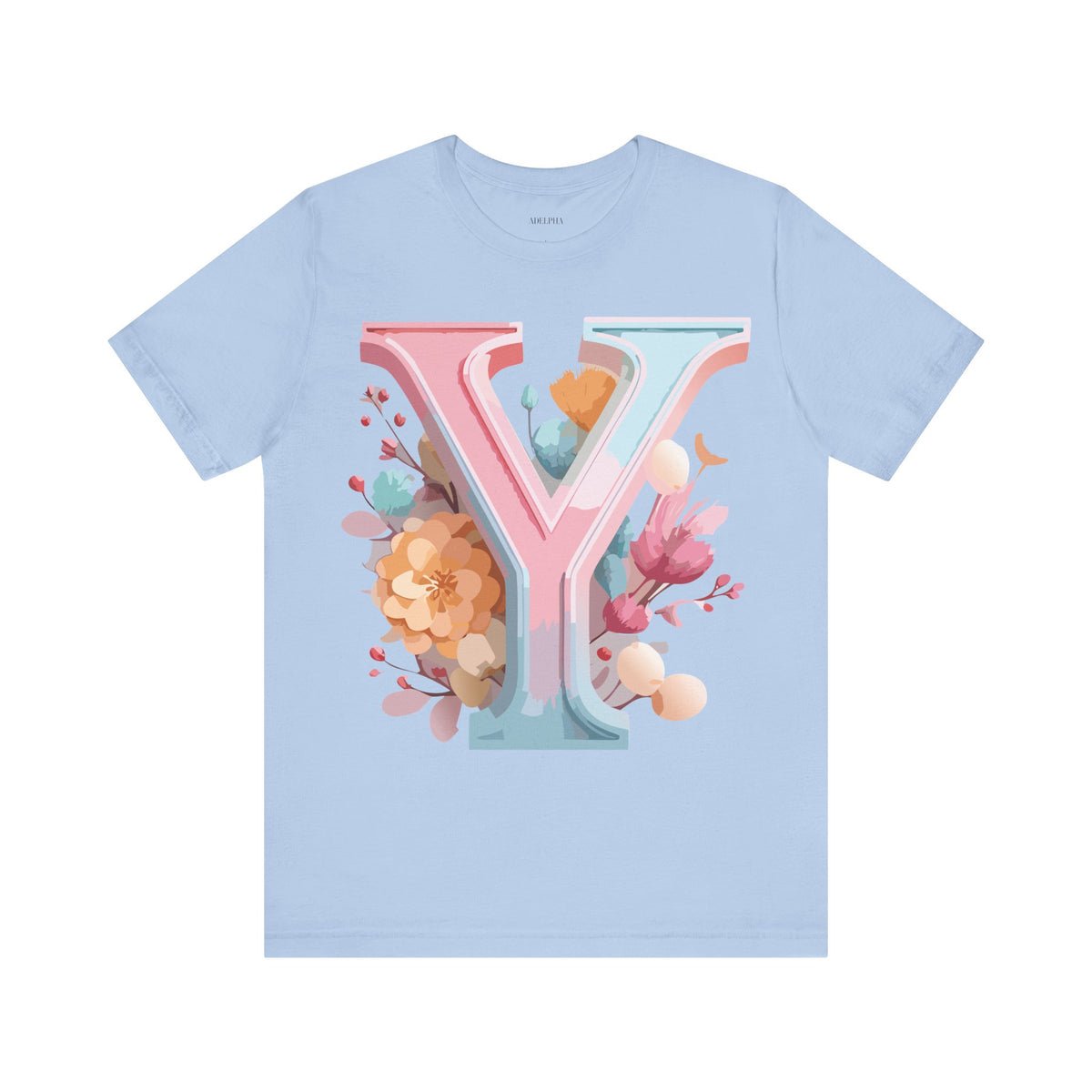 Letter Y Graphic Unisex Cotton Bella+Canvas Tee with Art Letter Design