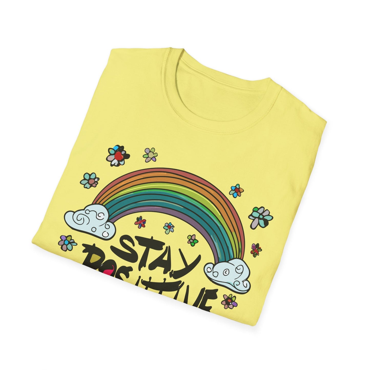 Positive Slogan T Shirt Unisex Softstyle Tee With Positive Words And Good Quotes Gildan 64000