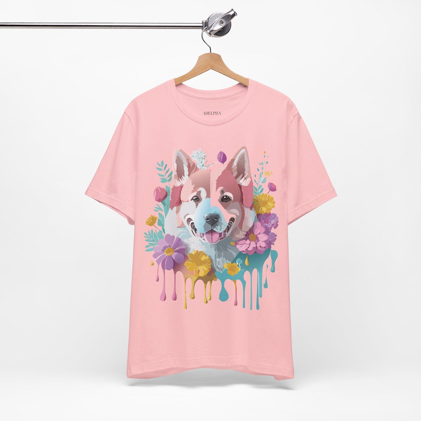 Unisex Graphic Dog Shirt Vintage Inspired Tee With Adelpha Artwork Short Sleeve Tee