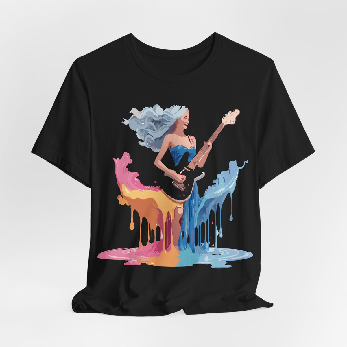 Music Graphic Unisex Cotton Bella+Canvas Tee with Art Design n168