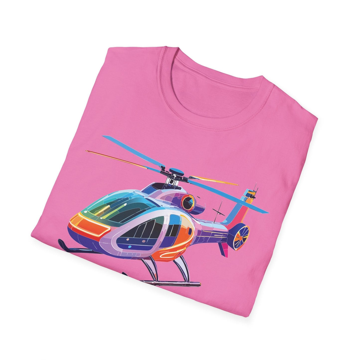 Chopper Helicopter Graphic Unisex Cotton Softstyle Short Sleeve Tee 7