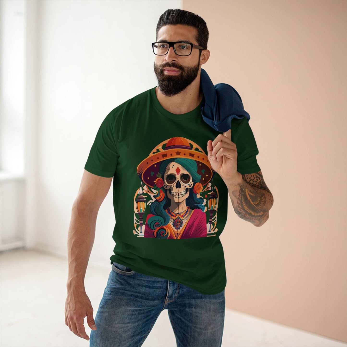 Skull Shirt Skeleton Shirt Unisex Premium Cotton Tee With Original Art Design By Retro2Nova