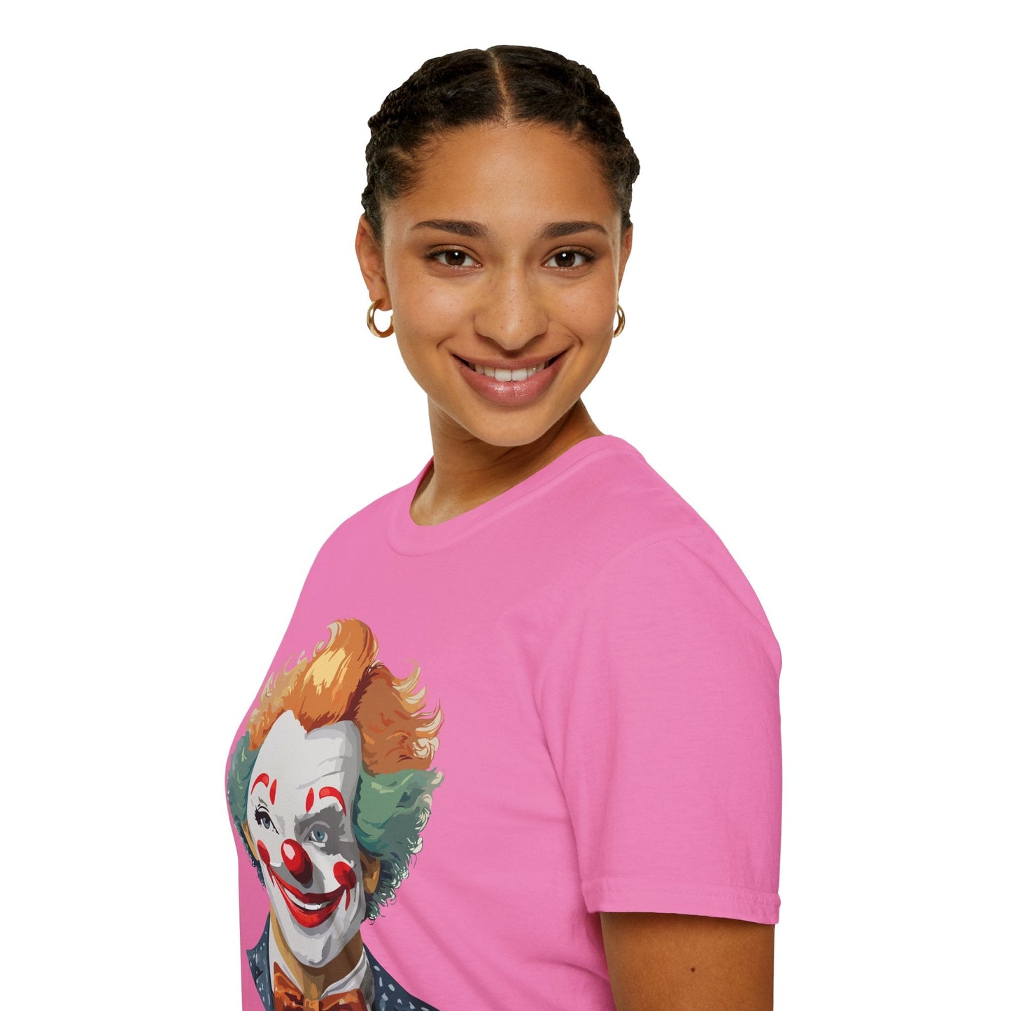 Unisex Short Sleeve Softstyle Clown T Shirt With Funny Man Circus Theme Tee Gildan 64000