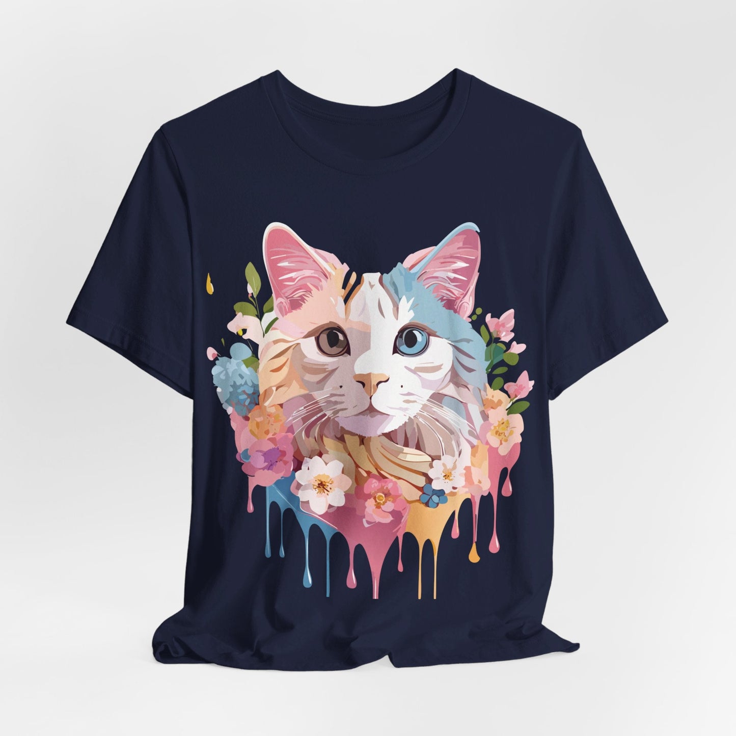 Cat Graphic Tee Unisex Short Sleeve Shirt Featuring Vintage Adelpha Artwork