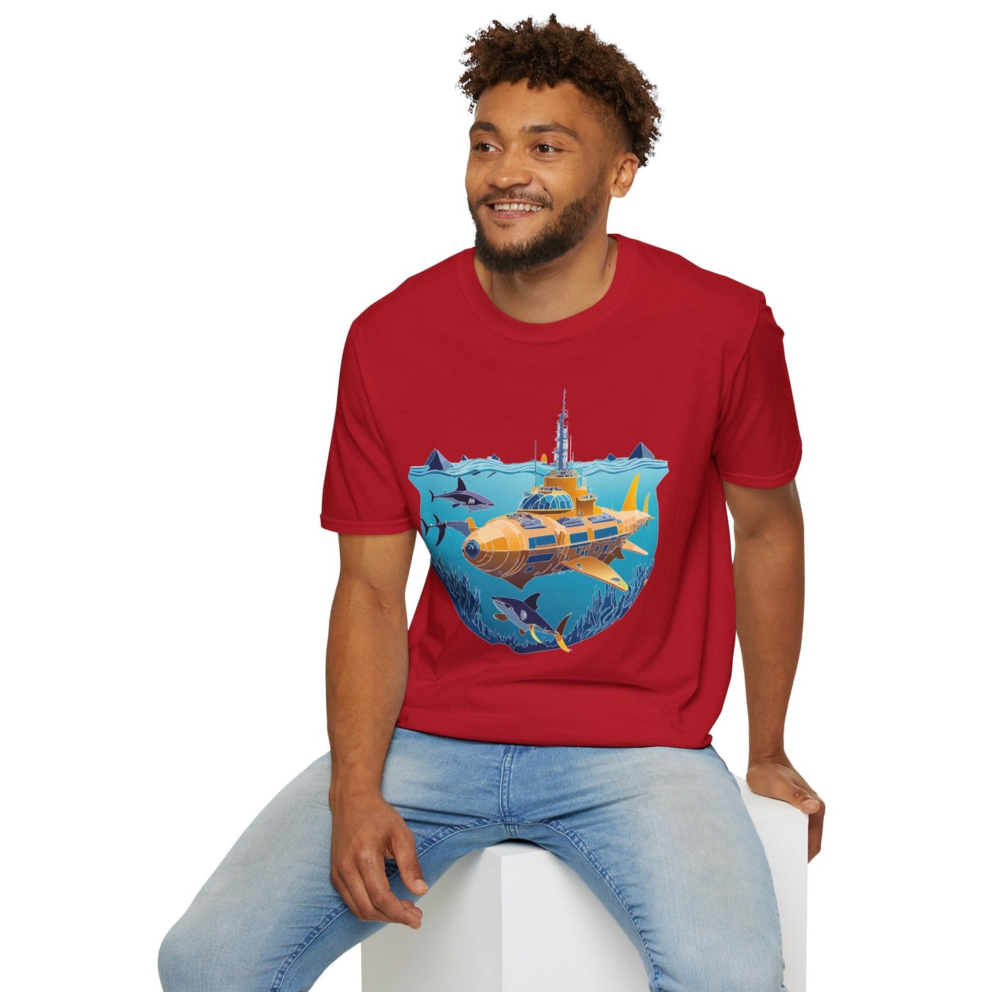 Ocean Graphic Unisex Softstyle Cotton Tee 13
