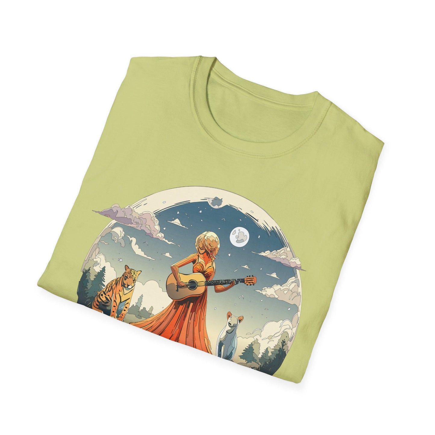 Womens Graphic T Shirt Art Design Tee Ladies Unisex Softstyle Cotton Tee Gildan 64000 Comfort