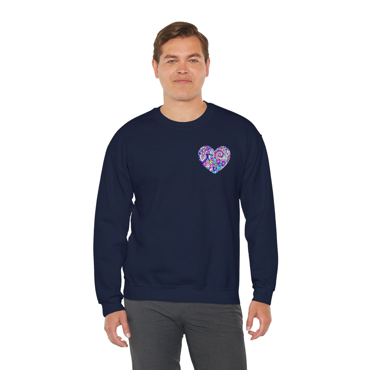 Small Heart Sweatshirt, Floral Heart Sweatshirt, Floral Love Sweatshirt, Valentine's Day Sweatshirt, Heart Floral Sweatshirt 101