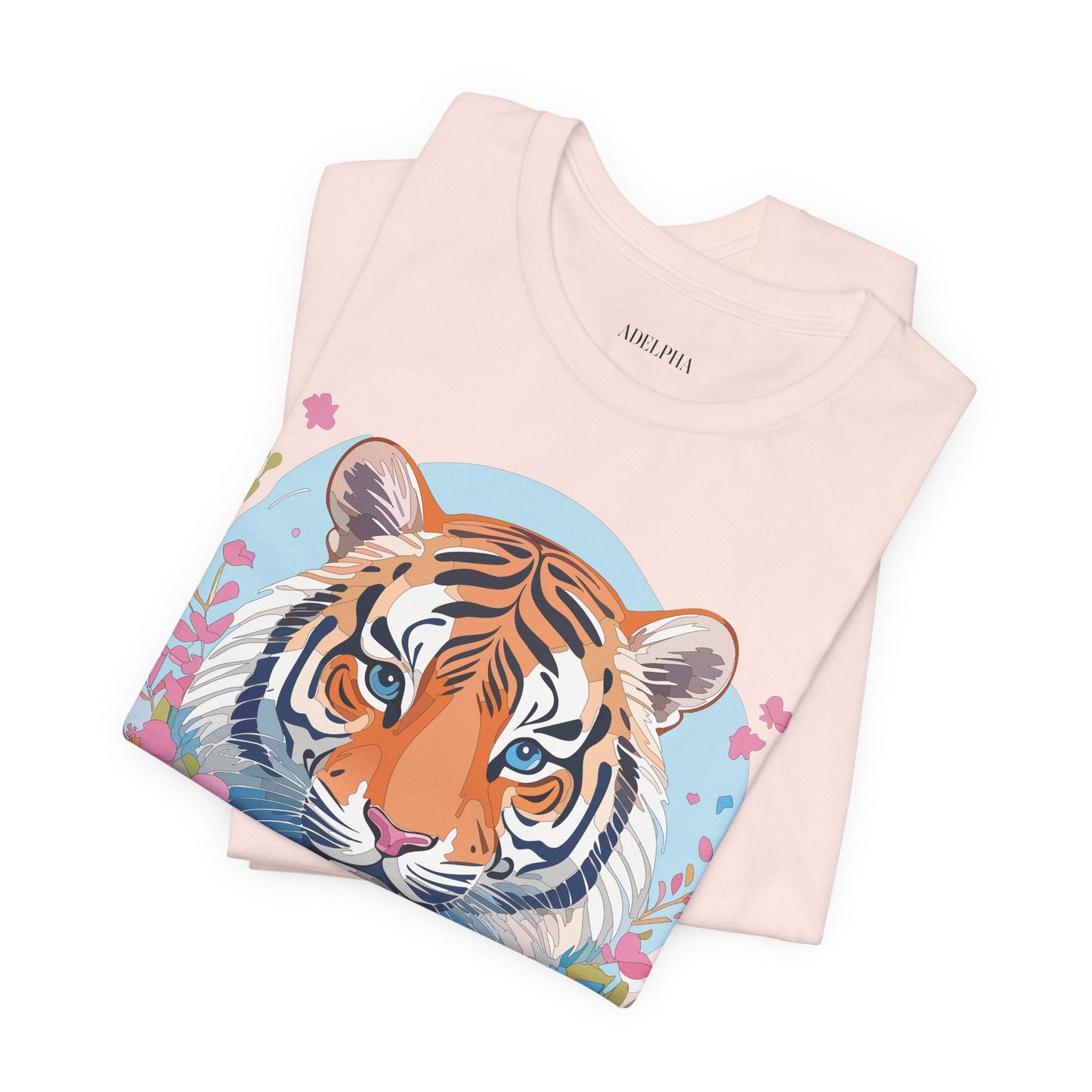 Tiger Graphic Tee by Adelpha Unisex Vintage Inspired Artwork Short Sleeve Shirt Edition