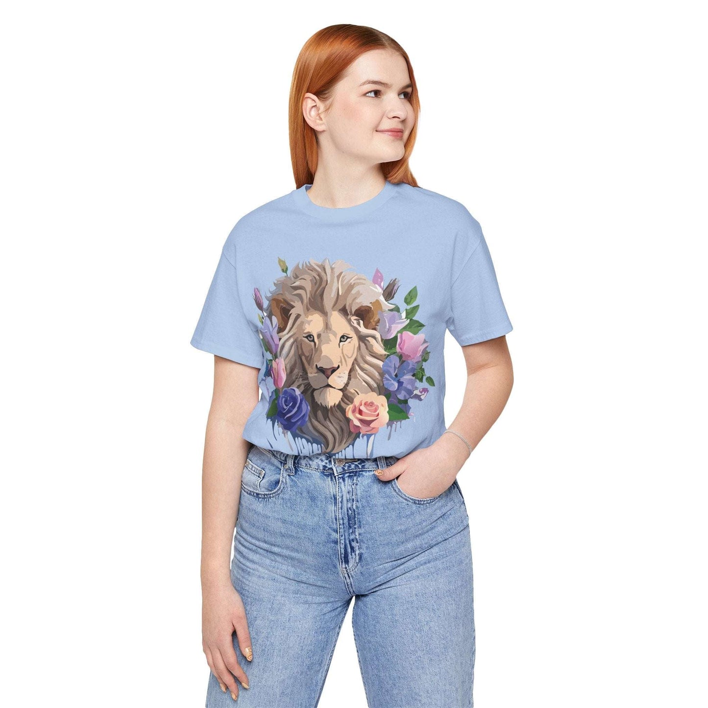 Lion Graphic Unisex 100 Cotton Vintage Animal Artwork Tee 4