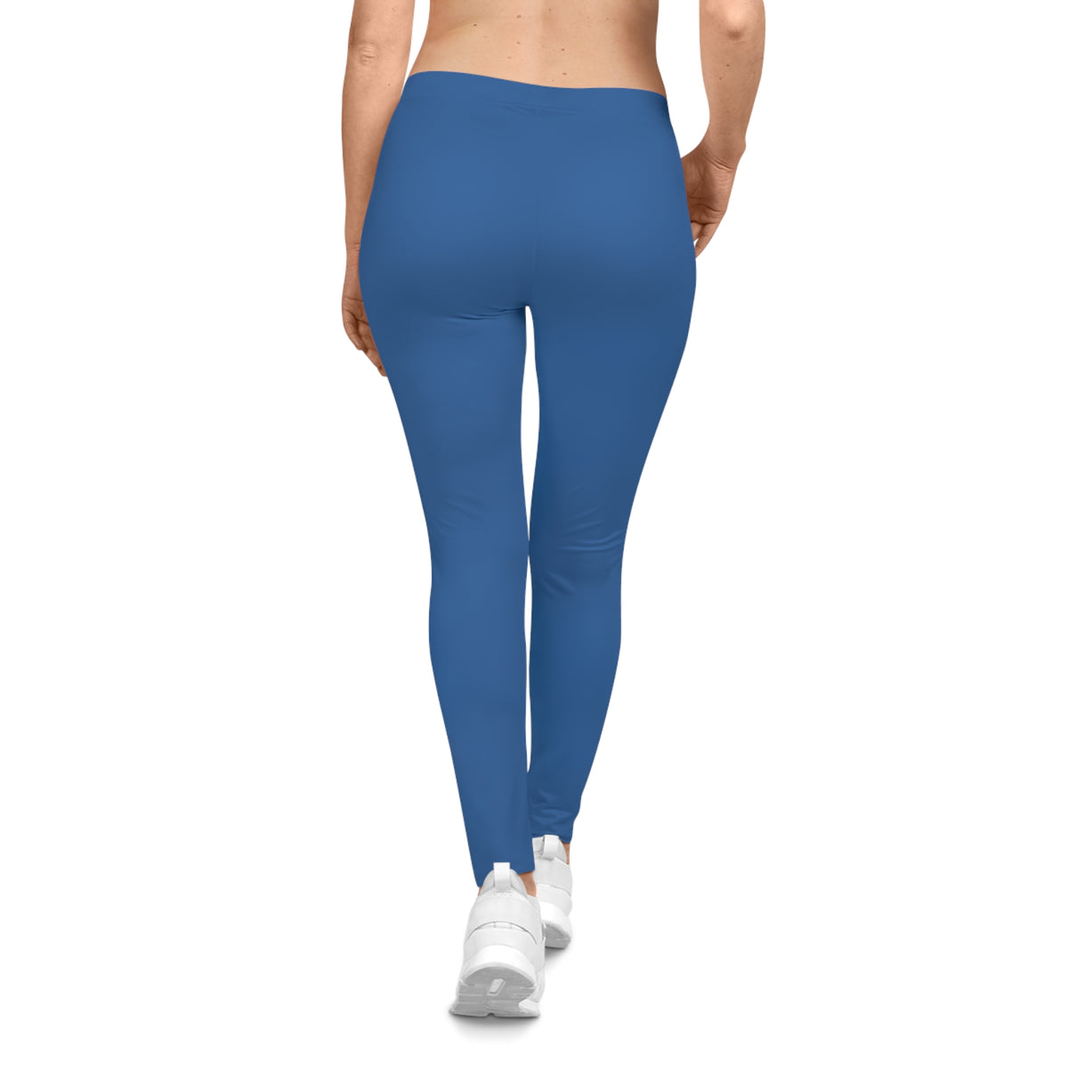 Baltic Blue Color Women's Poly-Span Casual Leggings XS-2XL