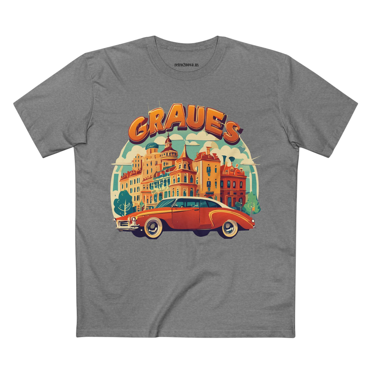 Retro Car Vintage Graphic Tee Staple Unisex 100 Cotton Tee Shirt - RC-25