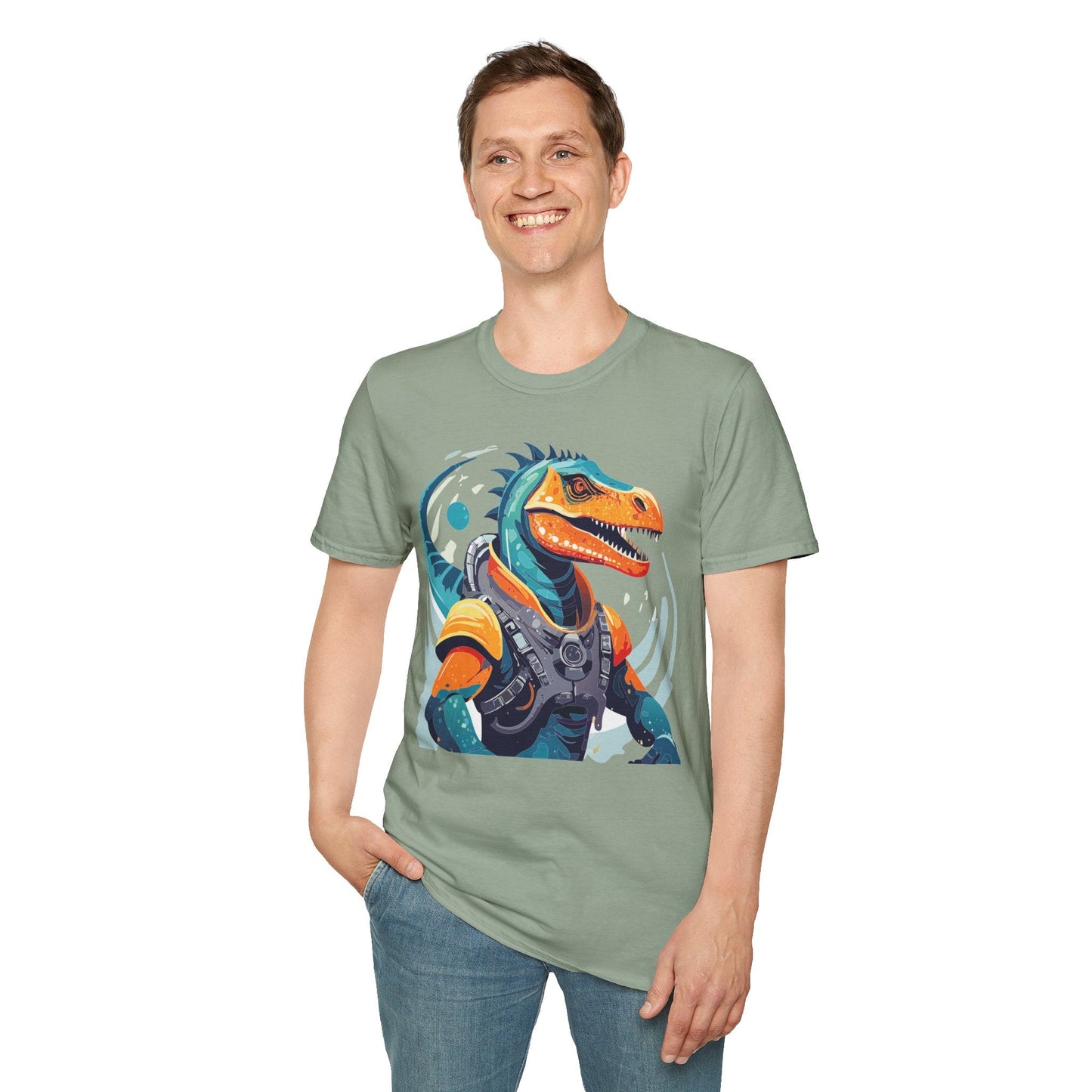Alien Graphic Unisex Cotton Softstyle UFO Artwork Tee 10