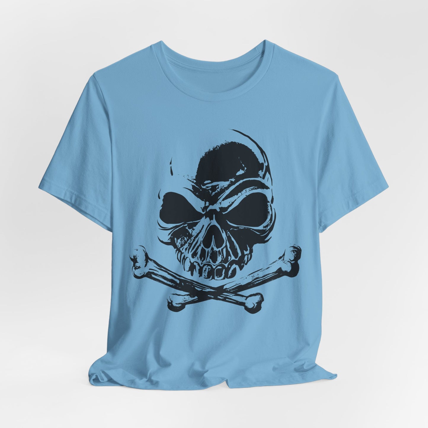 Black Skull Graphic Design Tee, Skull Shirt, Vintage Tees, Art Design T-Shirt, Vintage Graphic Tee, Art Shirts with Skulls