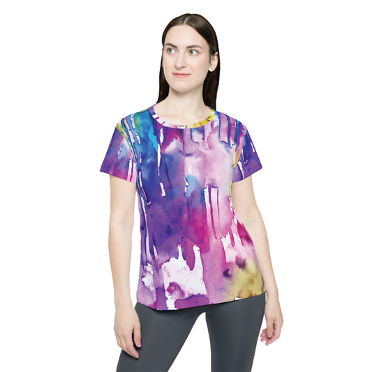 Poly Jersey Tee Shirt with abstract prints