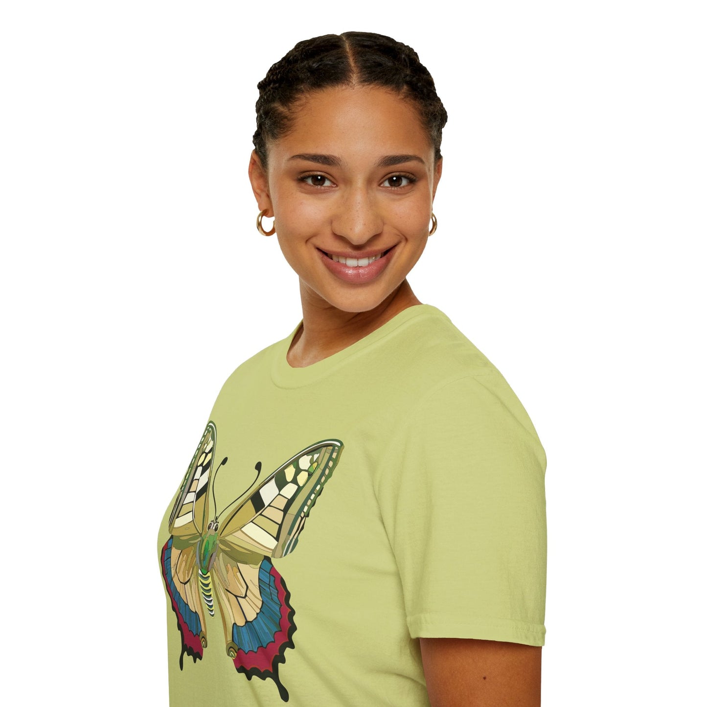 Butterfly T Shirt Unisex Monarch Design Soft Cotton Gildan 64000 Short Sleeve Tee